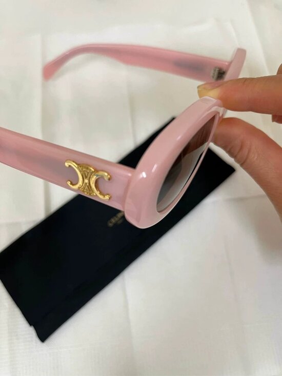 Celine Pink Sunglasses with Gold Detail main image 6